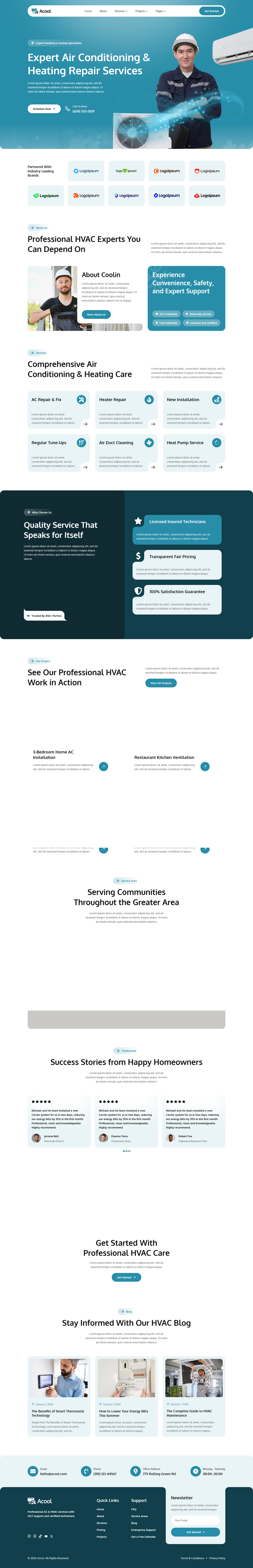 Acool HVAC website