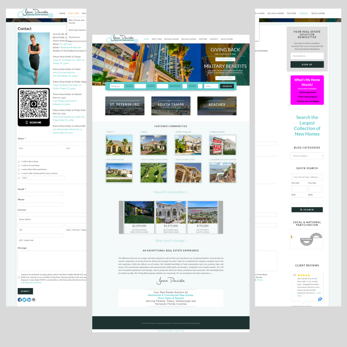 Real Estate Website for Jenn Davida