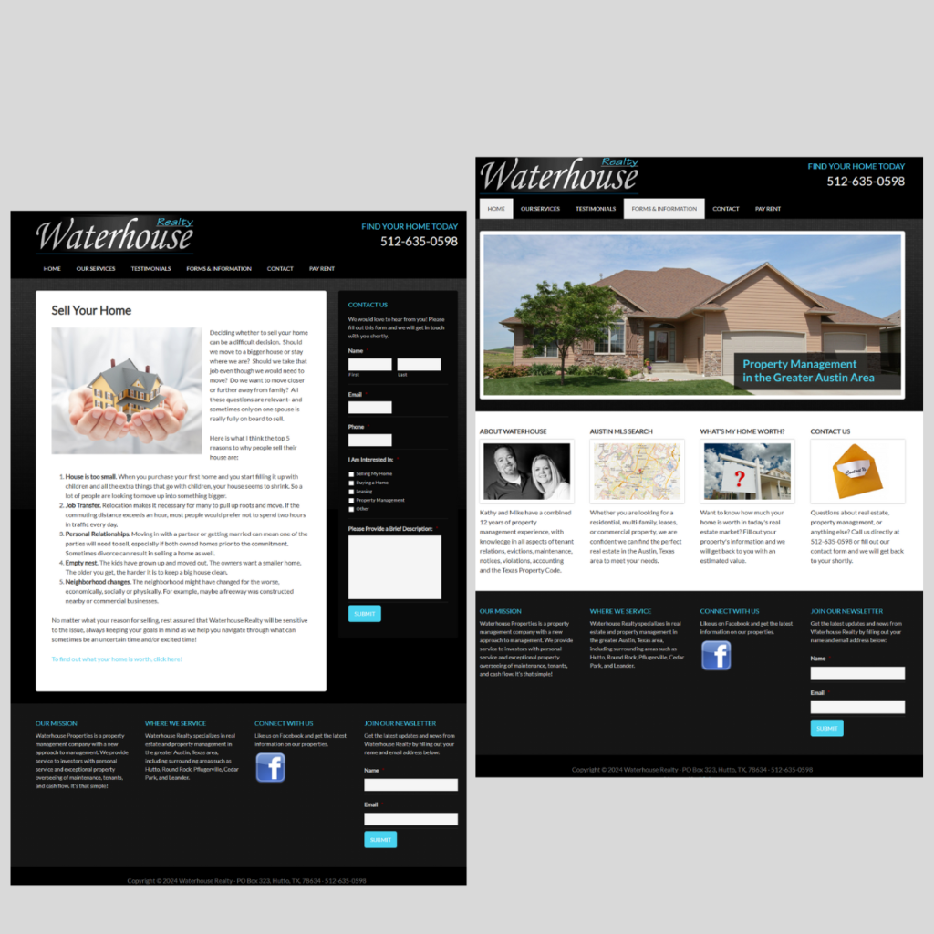 real estate portfolio website webytize